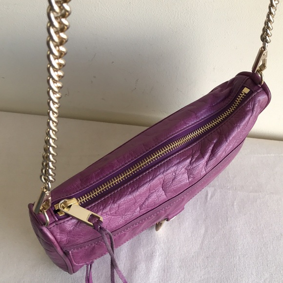 Rebecca Minkoff MAC bag in fuscia pink leather Large size MAC crossbody gold cha - Picture 4 of 9